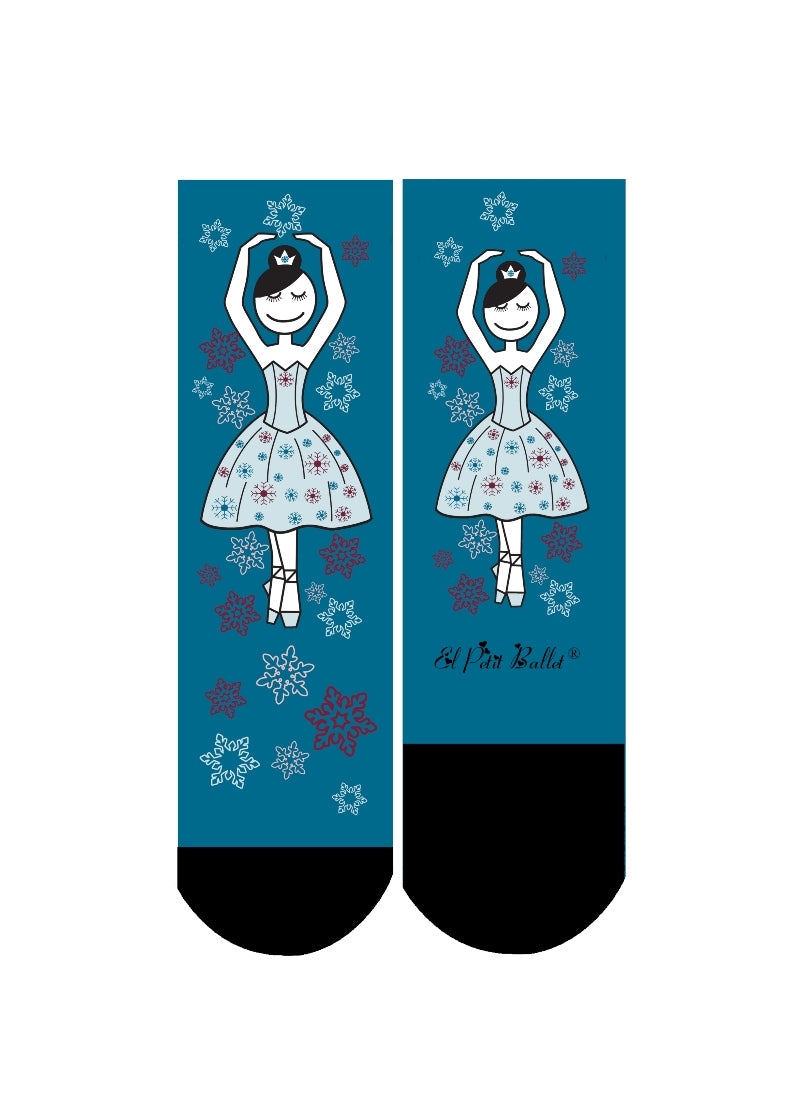 Snow Queen Crew Socks (Blue)