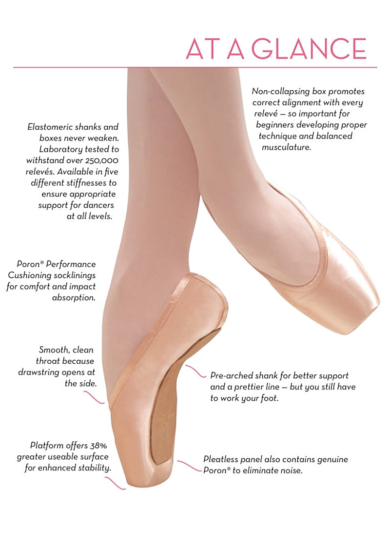 Sleek Fit Pointe Shoe: Supple Shank (Pink Bag)