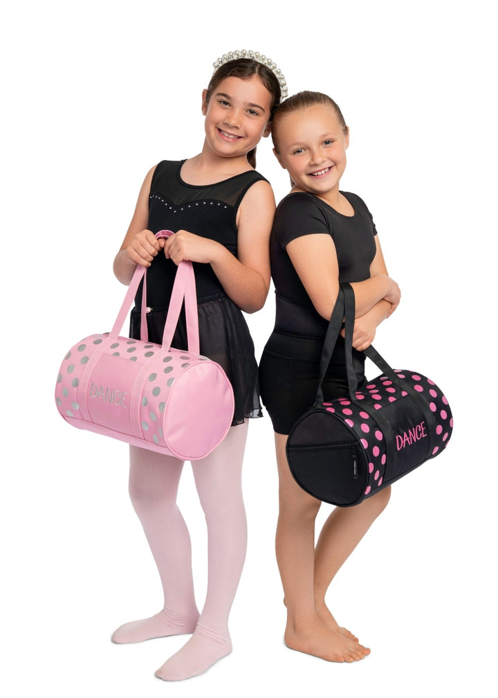 Dots Duffel Bag (Black/Pink)