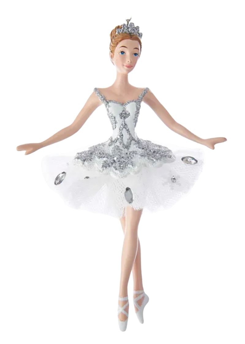 En Pointe Snow Queen Ballerina Ornament (5.75")