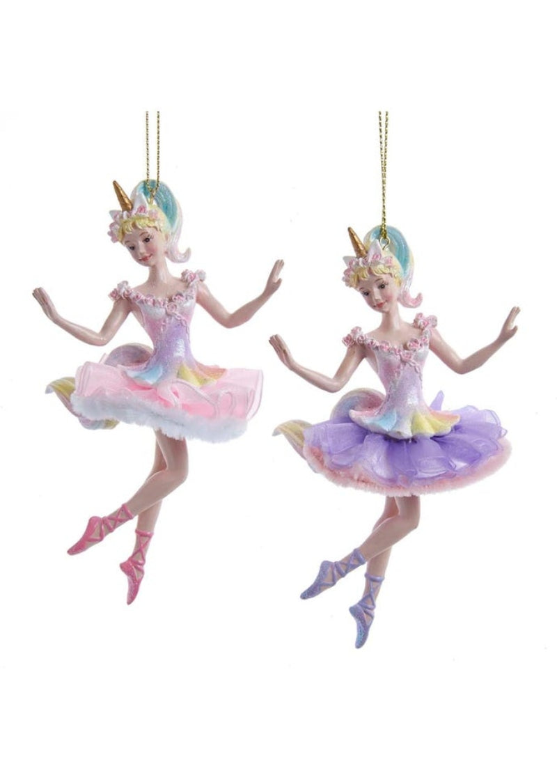 Unicorn Ballerina Ornament (5.25")
