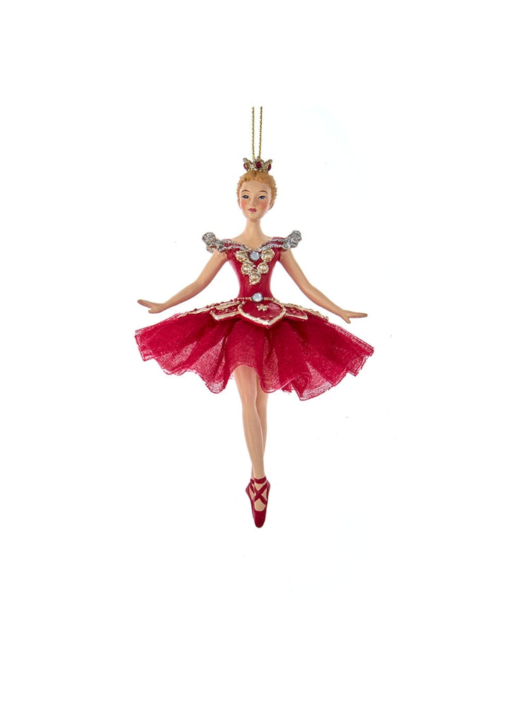 Regal Red Ballerina Ornament (6.25")