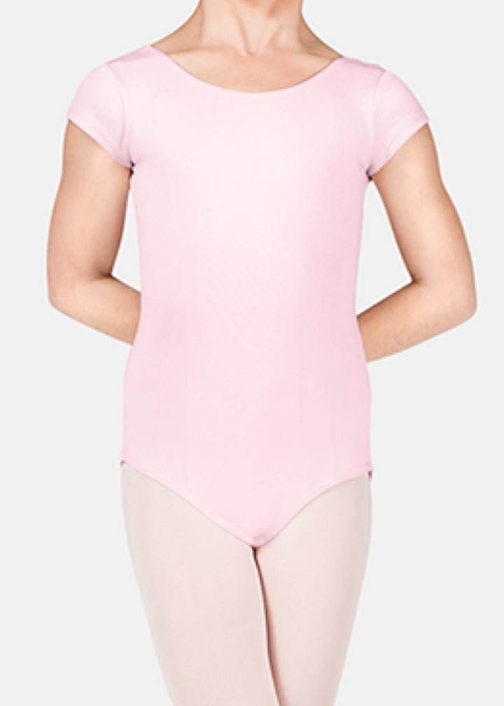 ON SALE Bow Back Youth Cap Sleeve Cotton Leotard