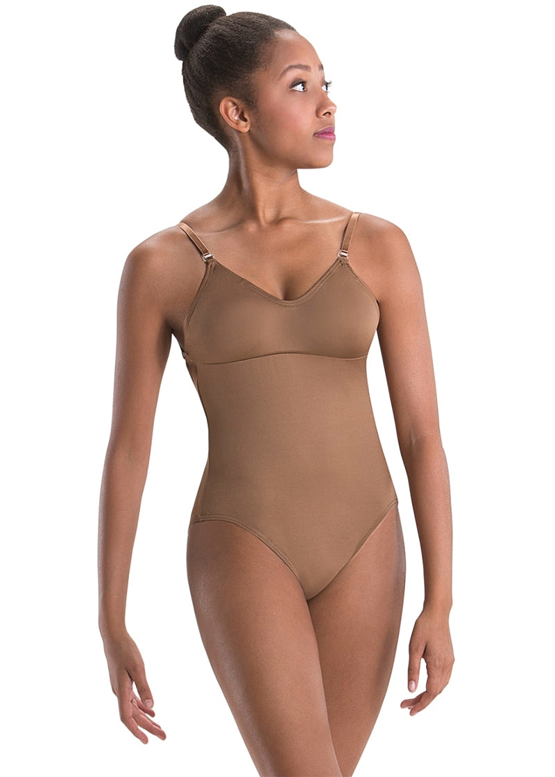 Nude Ballet Underwear Women Girls Gymnastics Seamless Camisole Skin Color  Ballet Leotard Swimsuit Adjustable Shoulder Bands