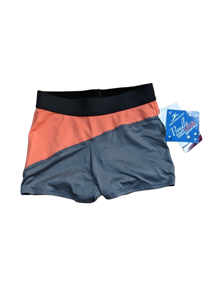 ON SALE Asymmetrical Two-Tone Silkskyn Shorts