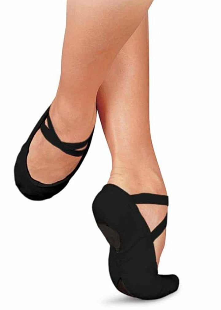ON SALE Pro 1C Split-Sole Canvas Ballet Shoe (Black)