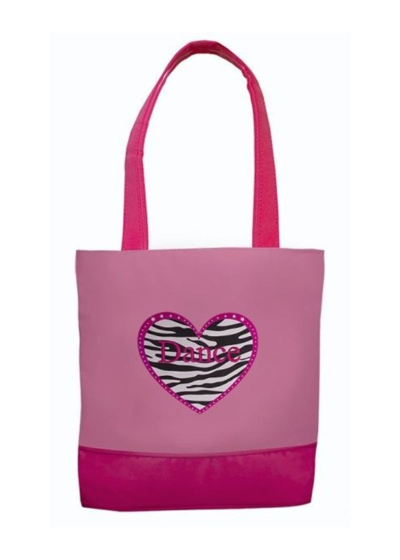 Zebra Heart Dance Tote Bag