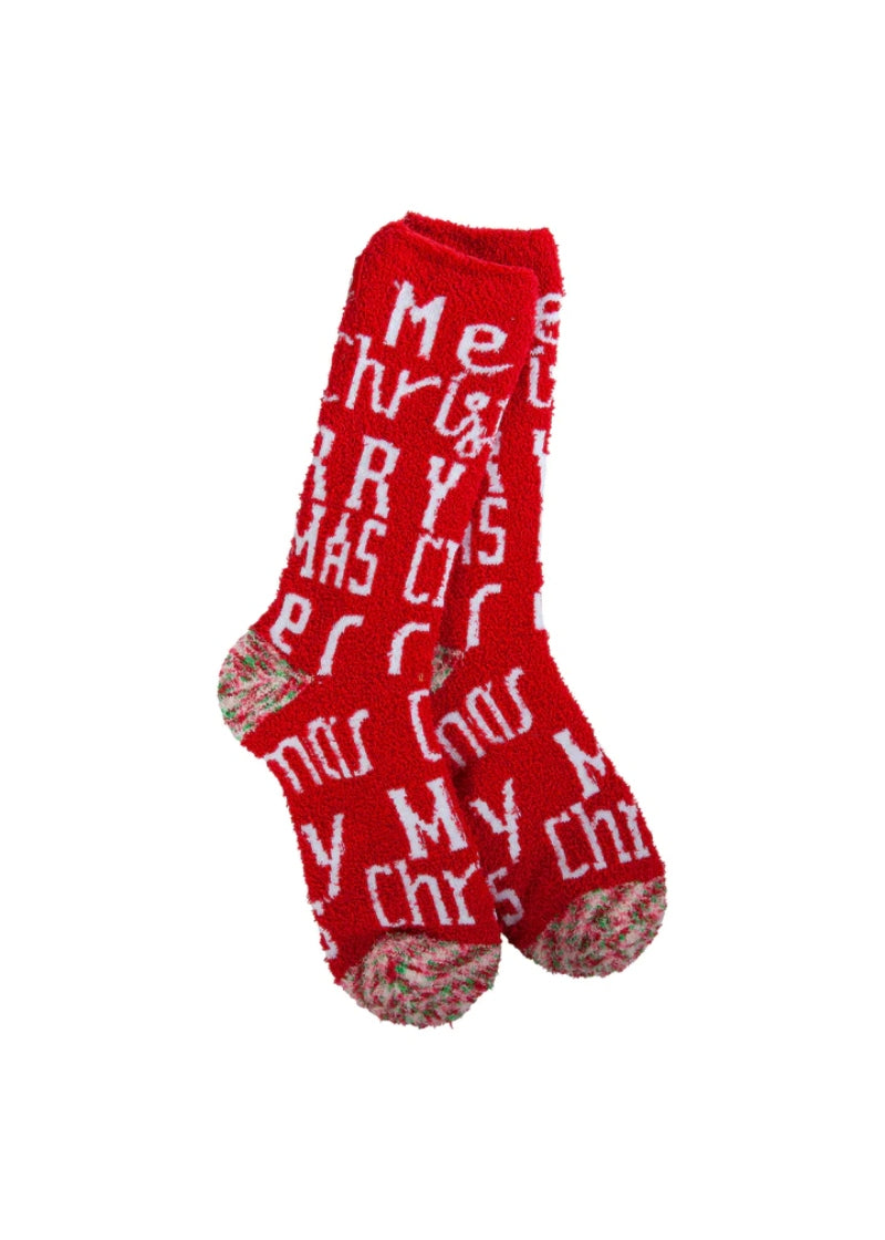 Holiday Cozy Crew Socks (Merry Christmas)