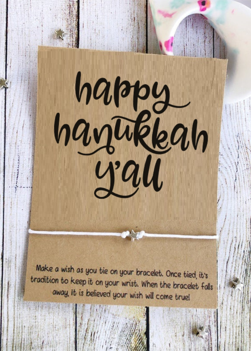 Happy Hanukkah Y'all Wish Bracelet