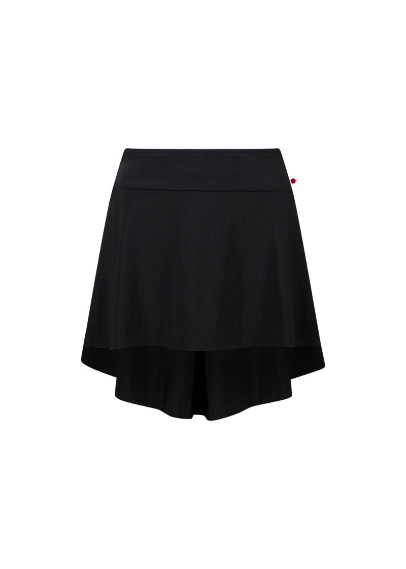 Isabelle Short Pull-On Skirt (Black)