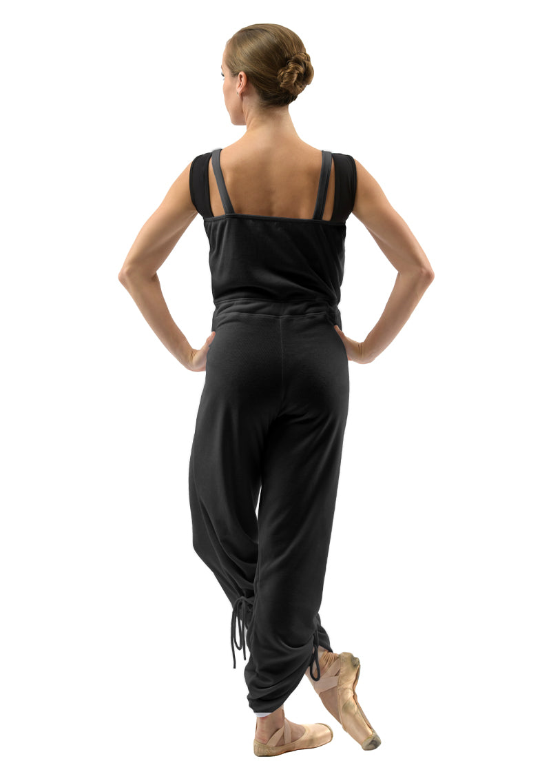 Andrea Warm-Up Full-Length Romper (Gris Melange)