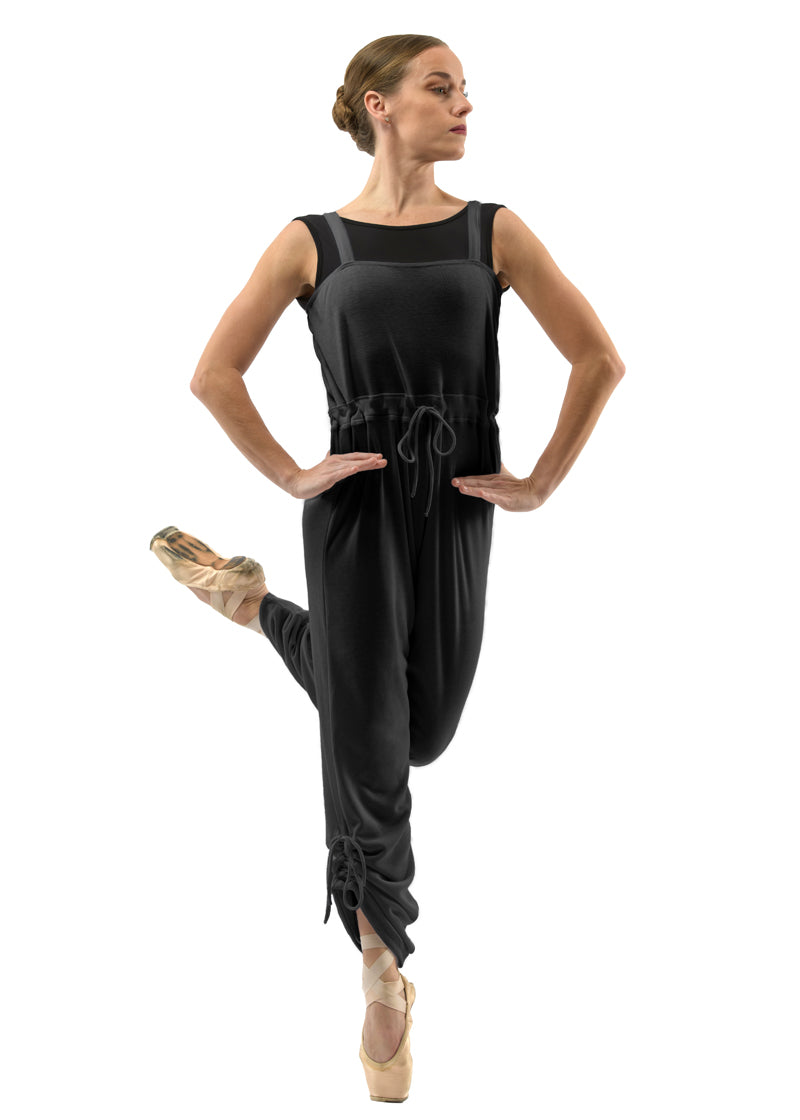 Andrea Warm-Up Full-Length Romper (Noir)