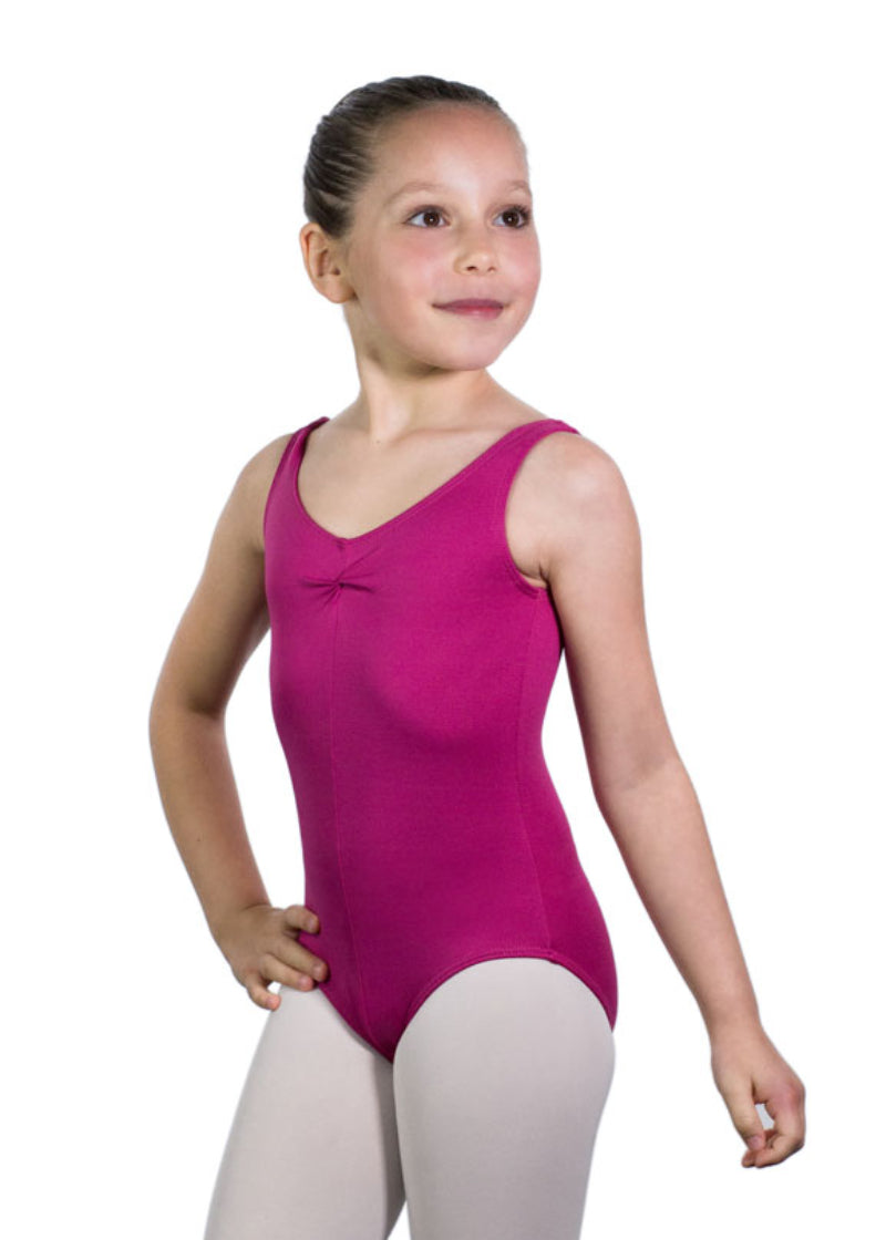 Ballet Rosa girls pink pinch front tank leotard