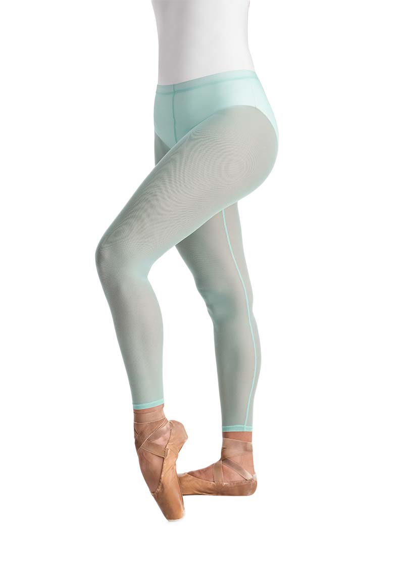 Opaque Footless Tights Adult Neon Green Opaque Footless Tights Adult Neon Green