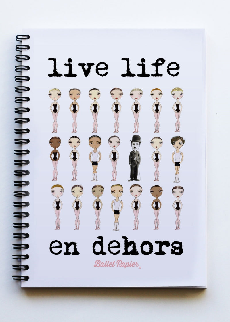 "Live Life en Dehors" A5 Spiral Notebook