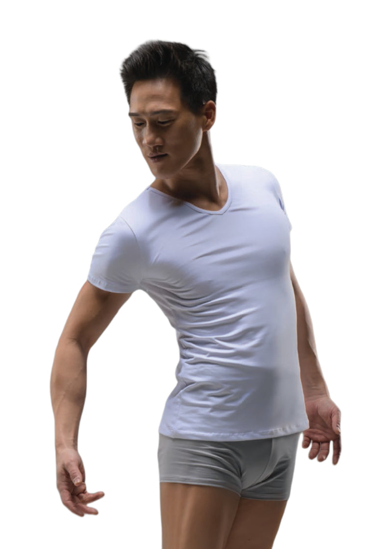 Ballet Rosa white v neck shirt
