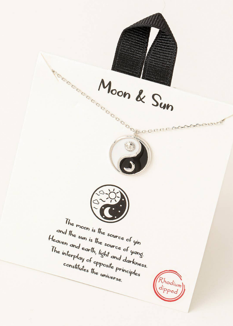 Moon & Sun/Yin & Yang Pendant Necklace