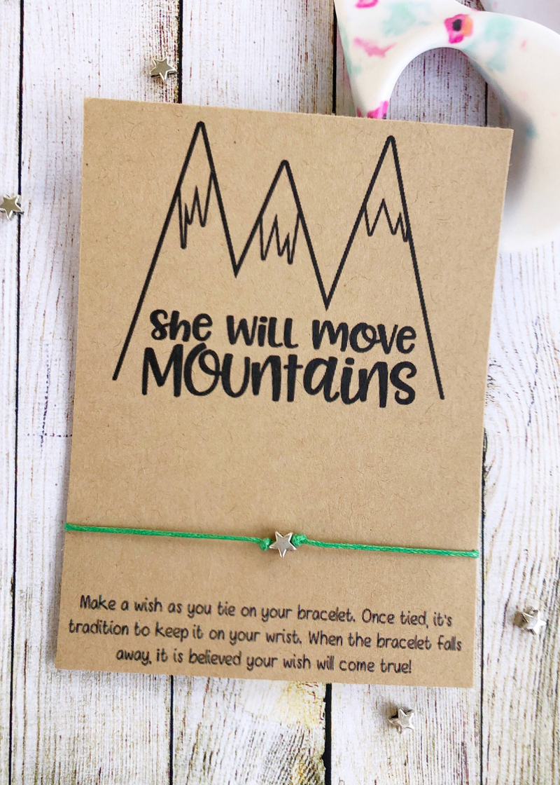 She Will Move Mountains Wish Bracelet