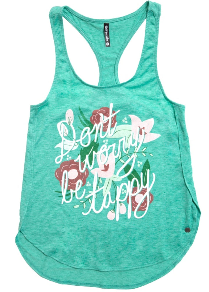 ON SALE "Don't Worry, Be Tappy" Valerie Racerback Tank